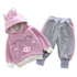 Girl's Thickened Fall/Winter Wear Two-Piece Set