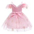 Girls' Dress European And American Children's Wear Crown Sequin Princess Dress Dress Mesh Paggy Dress