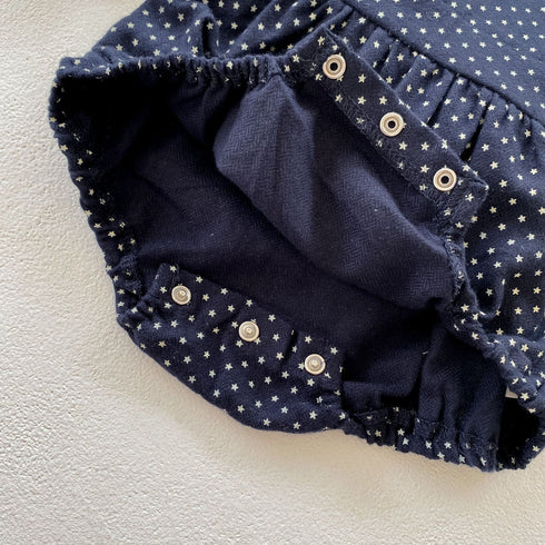 Baby Star Strap Onepiece Long Sleeve T-shirt 2-Piece Set