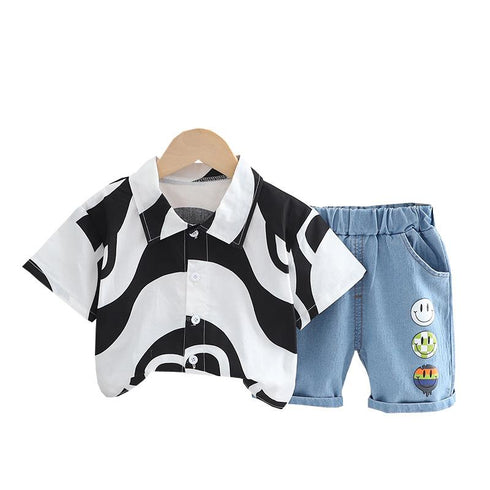Boys summer short sleeve suit