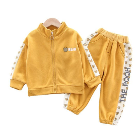 Spring and Autumn Boys Leisure Sports Suit Two-Piece Set