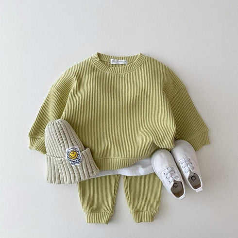 Spring and autumn baby children's clothing comfortable leisure knitted suit