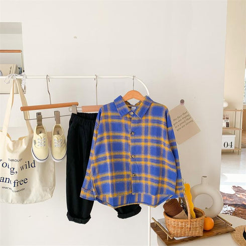 Spring Plaid Shirt for Kids