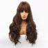 Women's Fashion Temperament Qi Bangs Long Curly Hair Big Wave Wigs