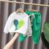 Love Round Neck Sweater Long Sleeve Suit Boy Baby Sports Pants Two-piece Set