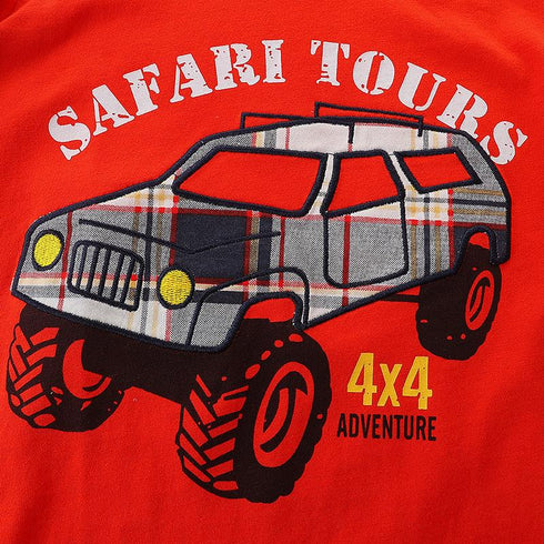 Summer boys off-road vehicle short sleeve suit