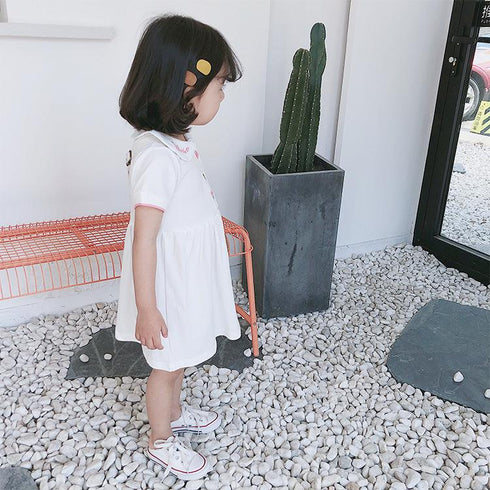 Girls' Dress 2022 Summer New Girls' Academic Skirt Cotton Princess Skirt