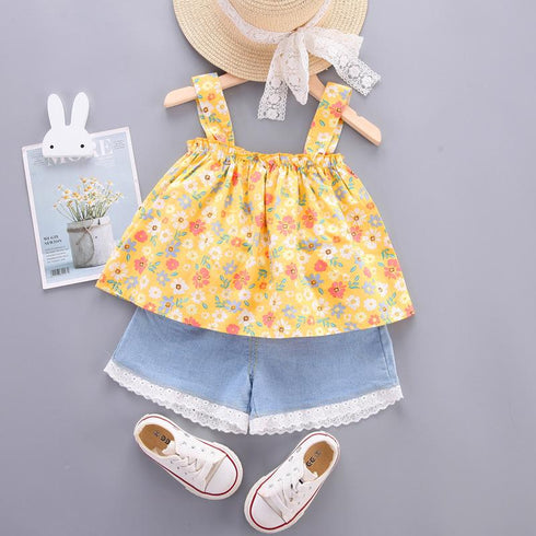 Girl's Summer Suit Two-Piece Set