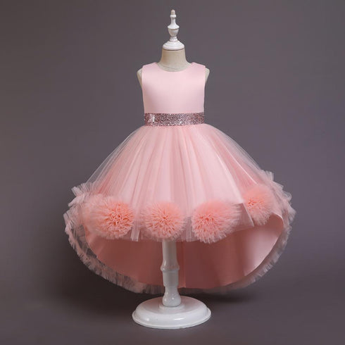 Flower-tailed dress dress piano performance unkempt dress princess dress