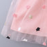 Summer New Baby Girl Stitching Dress Fly Sleeve Five-pointed Star Mesh Dress Cute Sweet