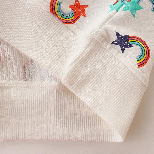 Autumn New Girl's Sweater Cartoon Printing Long Sleeve Sweater