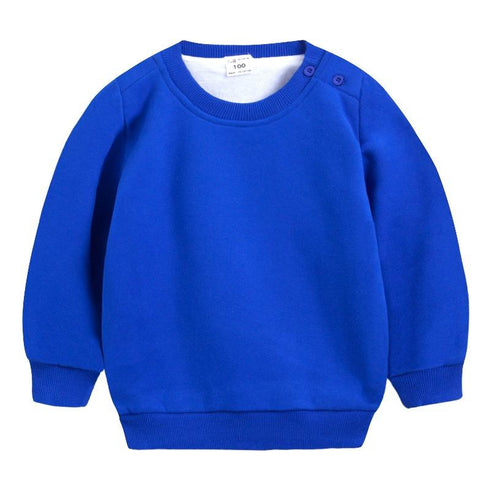 Boys And Girls With Velvet Sweatshirt Tops