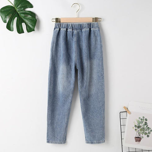 Spring And Autumn Children's Jeans Fashion Broken Pants