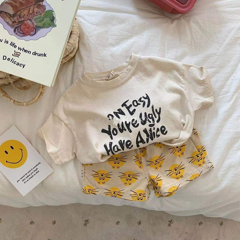 Simple English Font Short Sleeve T-shirt