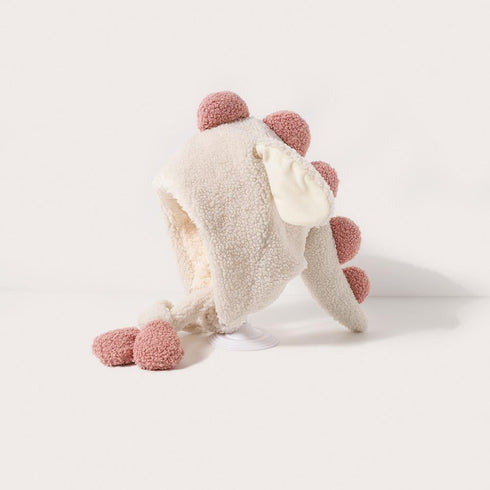 Children's Hat Autumn And Winter Cute Dinosaur Hat Plus Velvet Warm Circumference 19.7-21.3 inch