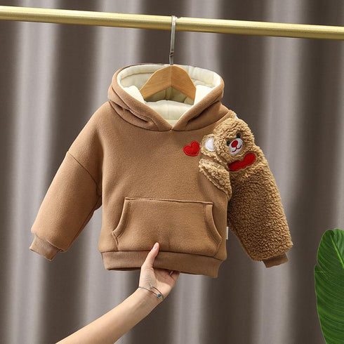 Winter boy plus velvet padded warm coat