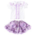 Girls New Short Sleeve Skirt Suit Girls Pleated Skirt Academy Style Princess Suit