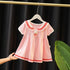 Girls' Dress Summer Sweet Academy Navy Collar