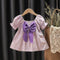 Baby Girl Short Sleeve Princess Dress Girl Floral Dress Summer New