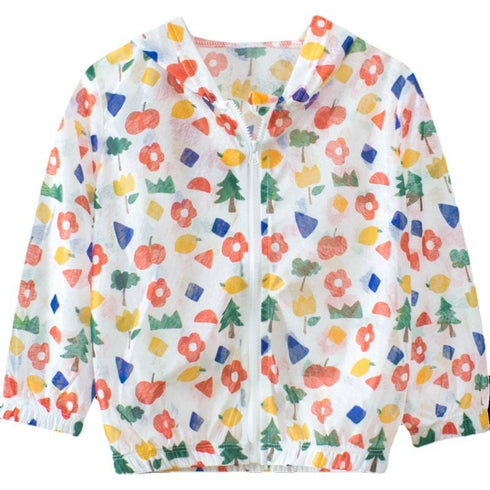 Girls Summer Sunscreen Clothes Flowers