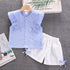 Girls Summer Short Sleeve Shorts Two-Piece Set