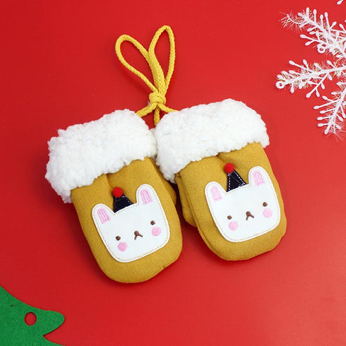 Children's Set of Christmas Scarf, Gloves and Beanie