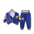 Children's baseball suit cardigan set of three