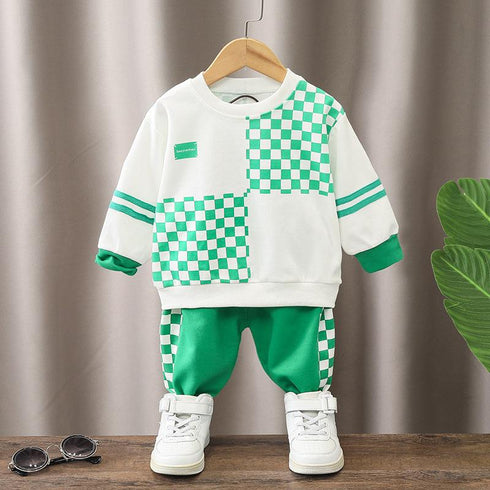 Boy's Spring and Autumn Wear Suit Two-Piece Set