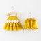 Summer New Baby Girl Two-piece Waist Flower Vest Set