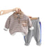 Spring and Autumn Boys Long Sleeve Pants Set Two-Piece Set