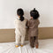 Children's Flannel Suit Baby's Autumn and Winter Bear Plush Pajamas Home Clothes