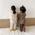 Children's Flannel Suit Baby's Autumn and Winter Bear Plush Pajamas Home Clothes