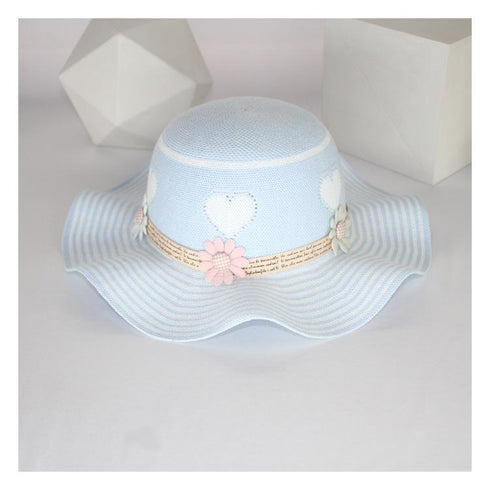 Children's summer sunscreen straw hat, Circumference 19-20 in