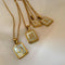 Cube Fritillaria Pendant Necklace