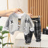 Spring and Autumn Boys Sports Baseball Suit Set of Three