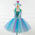 European And American Children's Clothing Girls Mermaid Fluffy Skirt Cospaly Performance Dress Fish Scale Dress Dress Send Headdress