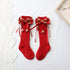 Christmas Socks Bow Thickened Wool Baby Socks Medium Socks
