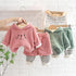 Children's Cashmere Set Warm Winter Dress Two-Piece Set