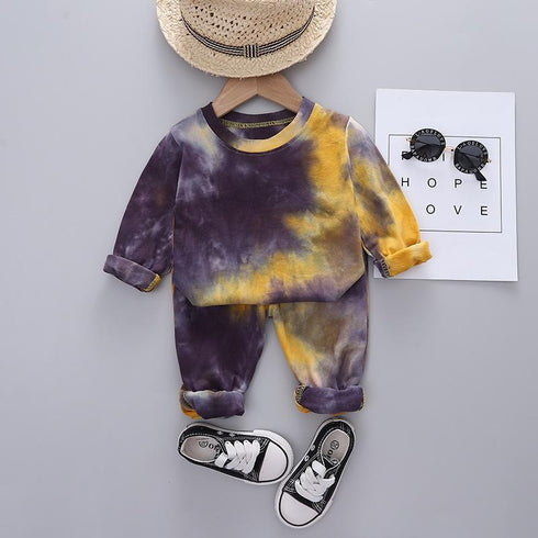 Boys' Spring and Autumn Dress Set Sports Two-Piece Set