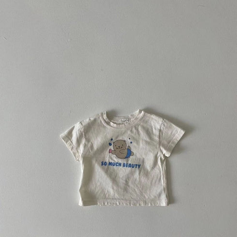 Sea Lion Round Neck Short Sleeve Simple T