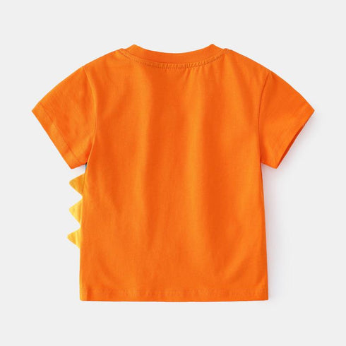Summer Boy Dinosaur Print Short Sleeve
