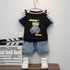 Children's Summer Short Sleeve Denim Shorts Set