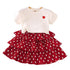 Girls Summer Hollow Out Love Short Sleeve Wave Point Cake Skirt Two-piece Set