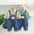 Spring and Autumn Children's Shirt Denim Straps Set