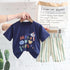 Cartoon Alphabet Children's Summer Suit Two Piece Set