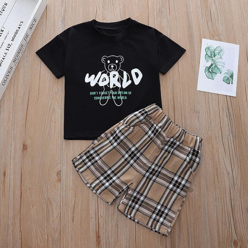 Summer boy short sleeve two-piece set