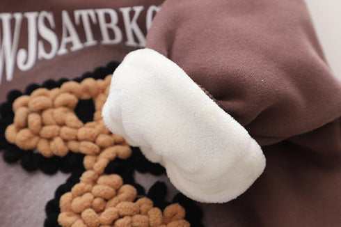 Autumn and winter boys plus velvet padded sweater coat