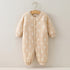 Autumn and winter cotton three-layer warm baby down cotton jumpsuit