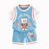 Summer boys' cartoon sports short sleeve shorts set