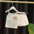 Baby Vest Set Summer Thin Suspender + Bud Pants Two Piece Set